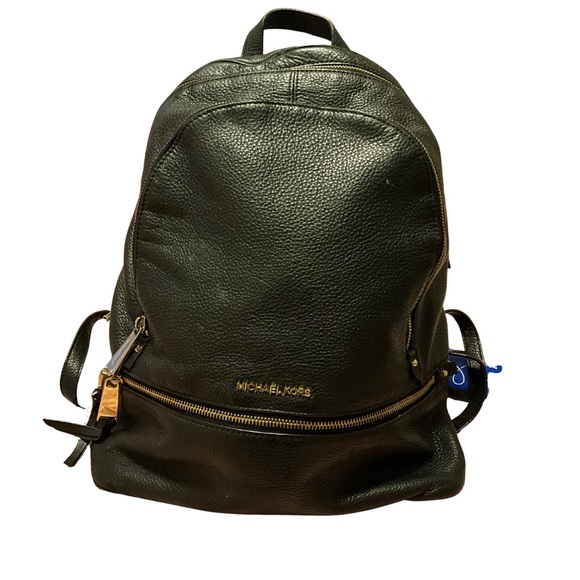 Michael Kors Black Leather Woman’s Backpack - Picture 1 of 6